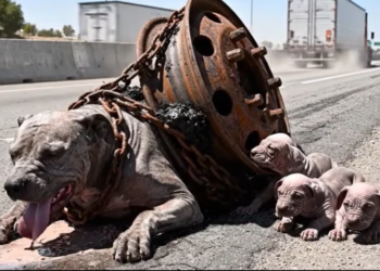 M2512007_Heartbreaking moment old man saves dog chained to giant metal ring_part2