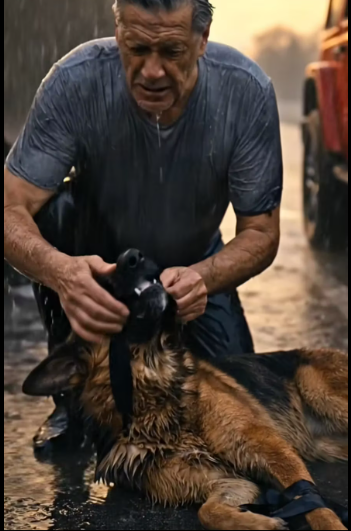 M2512013_Kind hearted old man rescue poor dog on the road side in the heavy rain_part2