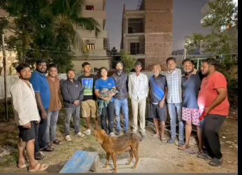 M2112010_ Nothing less than a movie Rescue of two puppies from a Borewell Pipe Dog rescue team in H