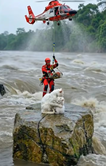 M2912005_Rescue Officer Saves a Mama Cat and Her Baby by Helicopter_part2